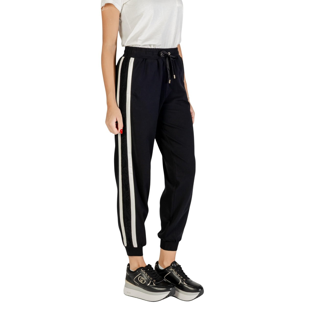 Liu Jo Pantalon Femme Noir Style Jogging – Automne/Hiver