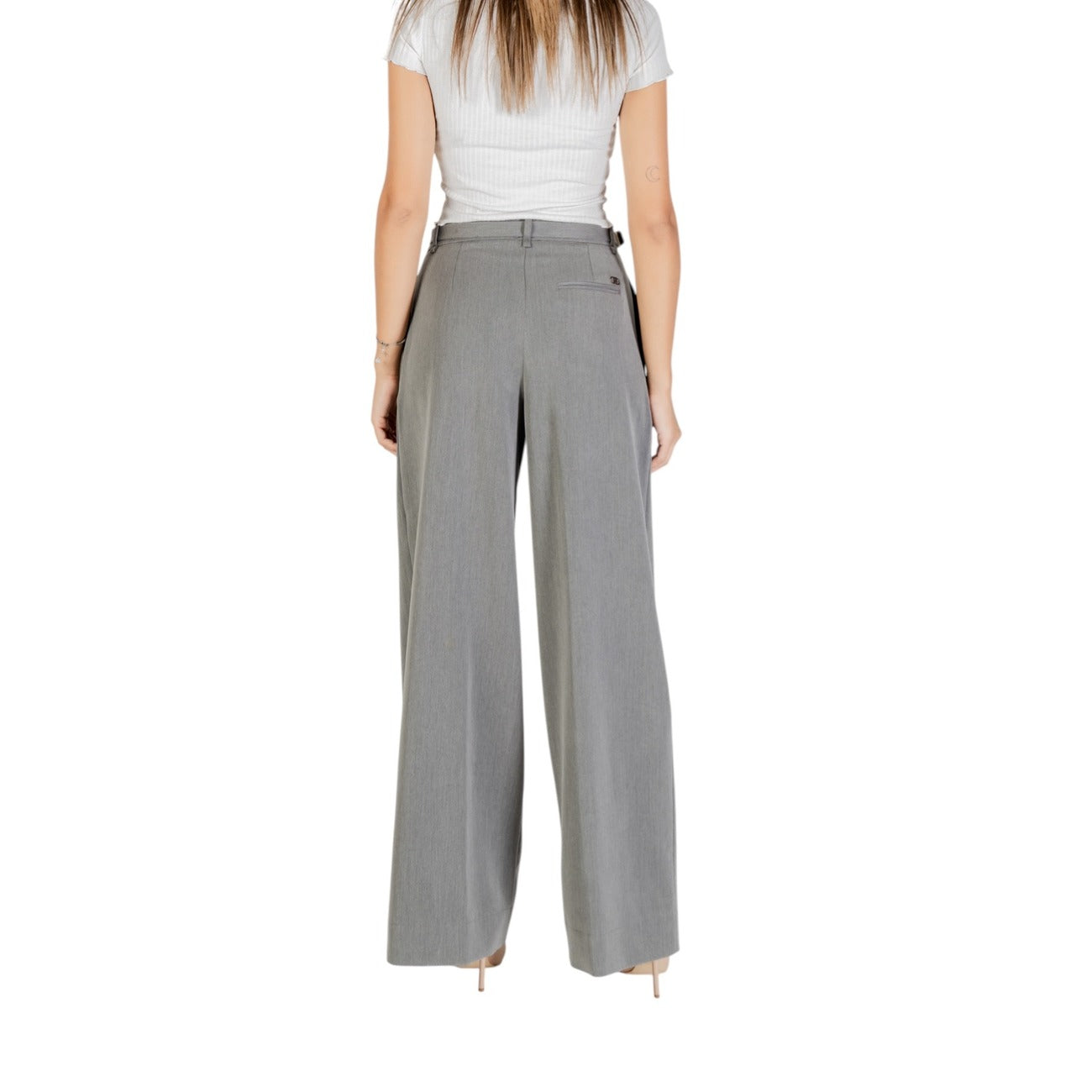 Liu Jo Pantalon Femme Gris Large – Automne/Hiver