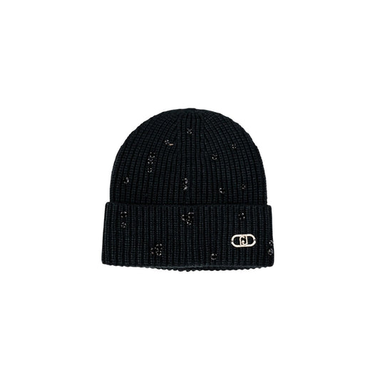 Liu Jo Bonnet Femme Noir à Strass – Automne/Hiver
