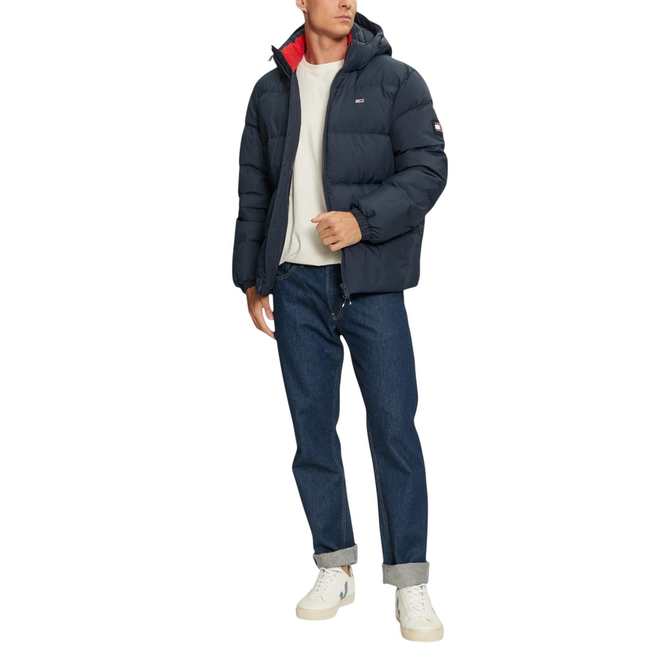 Tommy Hilfiger Jeans – Doudoune Homme Bleu à Capuche – Automne/Hiver