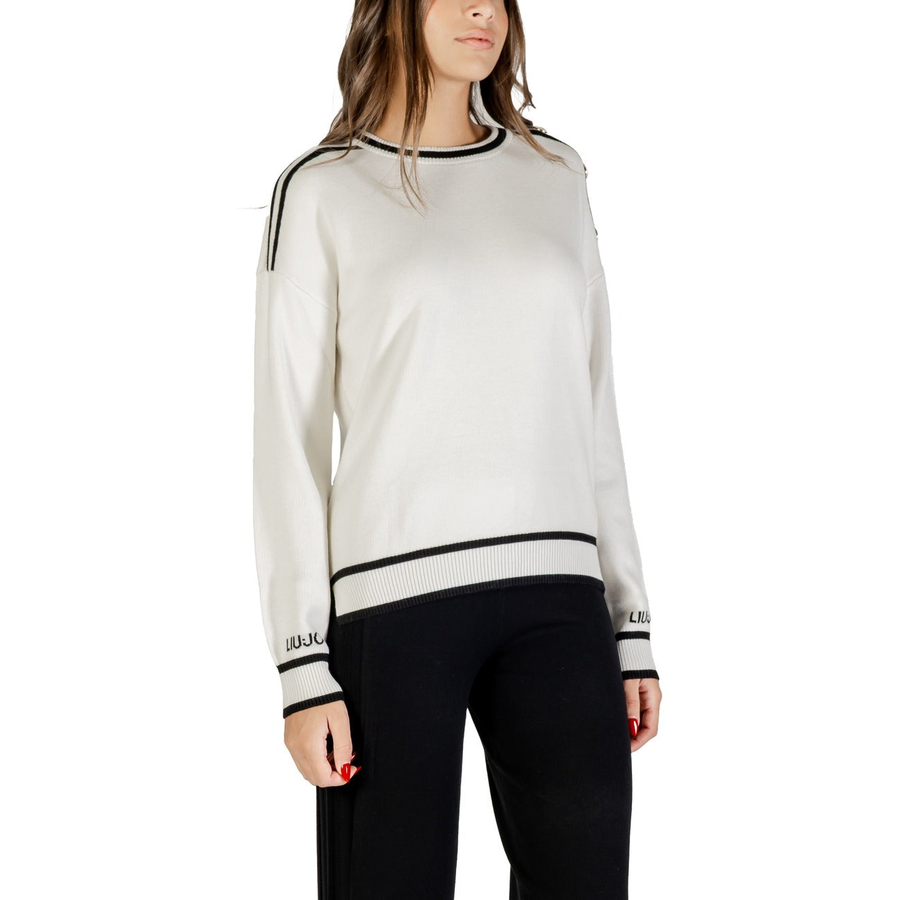 Liu Jo Pull Femme Blanc à Manches Longues – Automne/Hiver