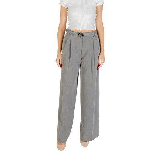 Liu Jo Pantalon Femme Gris Large – Automne/Hiver